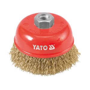 Yato 100 mm Dia. Cup Brush  (Crimped Brass Wire), YT-4766
