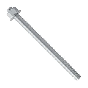 Hilti M16 x 200 mm HIT-C Anchor Rod With Nut & Washer - Galvanised Steel, Grade 4.8 (Pack Of 5 Pcs), 3485287