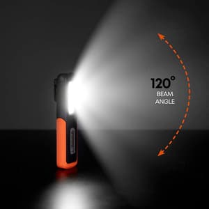Groz 160 Lumens Hands Free Multi-functional Worklight with 360° Rotating Hook, LED/390