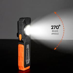 Groz 500 Lumens Worklight with Intensity Control & Battery Display, LED/396