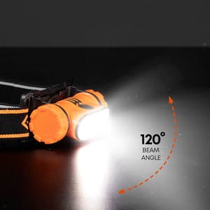 Groz 150 Lumens Rechargeable Headlamp with Hand Sensor, LED/220
