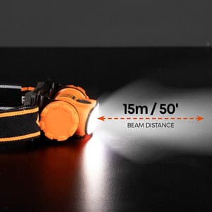 Groz 150 Lumens Rechargeable Headlamp with Hand Sensor, LED/220