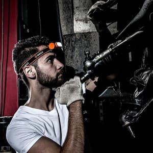Groz 150 Lumens Rechargeable Headlamp with Hand Sensor, LED/220