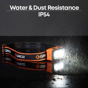 Groz 500 Lumens Headlamp with Dual Mode & Hand sensor, LED/225