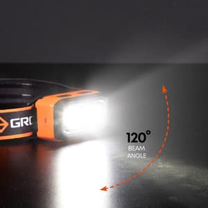 Groz 500 Lumens Headlamp with Dual Mode & Hand sensor, LED/225