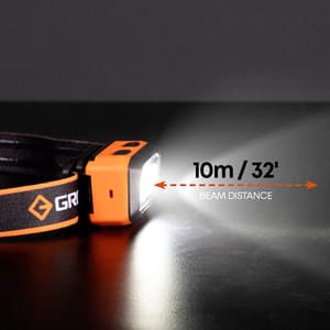Groz 500 Lumens Headlamp with Dual Mode & Hand sensor, LED/225