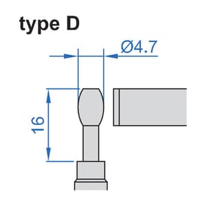 Insize 0 - 25 mm Digital Cylindrical Anvil Tube Micrometer (Type D), 3561-25DA
