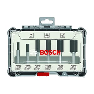 Bosch 8 mm shank Straight Router Bit Set (Pack of 6 Pcs), 2 607 017 466
