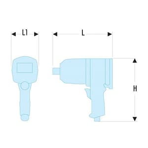 Facom 3/4 inch Aluminum Air Impact Wrench, NK.1000F2