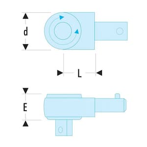 Facom 9 x 12 mm Compact Ratchet Head (3/8 Inch Sq. Drive), J.372V