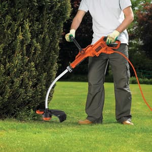 Black+Decker 900W / 35 cm String Trimmer With Wheel Edge Guide & Adjustable Second Handle, GL9035-GB