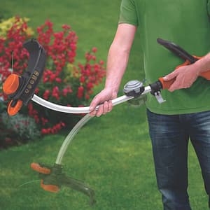 Black+Decker 900W / 35 cm String Trimmer With Wheel Edge Guide & Adjustable Second Handle, GL9035-GB