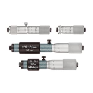 Mitutoyo 50 - 150 mm Tubular Inside Micrometer Set (Pack of 4 Pcs), 133-901