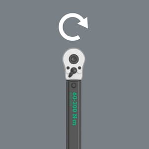 Wera 60 - 300 nm (1/2 Inch Sq. Drive) Torque C 4 Wrench With Reversible Ratchet, 05075623001