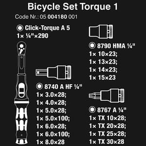 Wera 2.5 - 25 nm Bicycle Set Torque 1, 05004180001