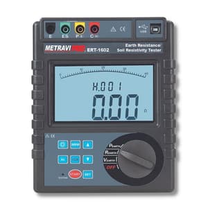 Metravi 0 - 30kOhm Earth Resistance Range Digital Earth Resistance and Soil Resistivity Tester, PRO ERT-1602