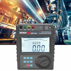 Metravi 0 - 30kOhm Earth Resistance Range Digital Earth Resistance and Soil Resistivity Tester, PRO ERT-1602