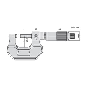 Insize 0 - 25 mm Non-Magnetic Micrometer, 3231-25A