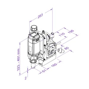 Eibenstock 35 mm Magnetic Core Drilling Machine, KBM 35 l