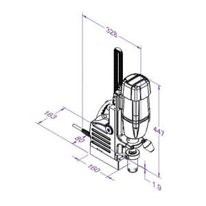 Eibenstock 42 mm Magnetic Core Drilling Machine, KBM 42 R-RL 