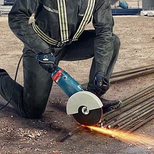 Bosch 180mm / 7 inch 2400W Professional Heavy Duty Large Angle Grinder (Cyclon Tech), GWS 24-180 JZ
