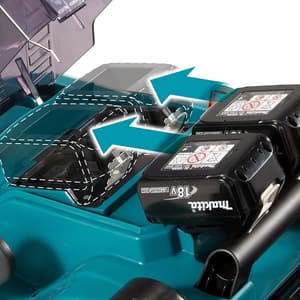 Makita 18V X2 (36V) LXT Li-ion 43 cm Cordless Lawn Mower with Rapid Charger & 2 Pcs 5.0Ah Batteries, DLM432CT2