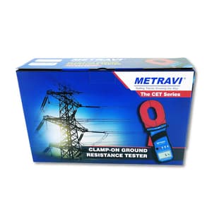 Metravi 4 Digits / 0.01Ohm - 1500Ohm Clamp-On Earth & Ground Resistance Tester With Bluetooth, CET-02B