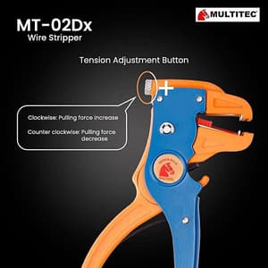 Multitec 7 inch / 180 mm Automatic Wire Stripper & Cutter, MT-02DX