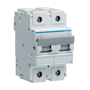 Hager Novello+ 125 Amp / 10 kA Miniature Circuit Breakers - (2 Pole & C Curve), HLF299S