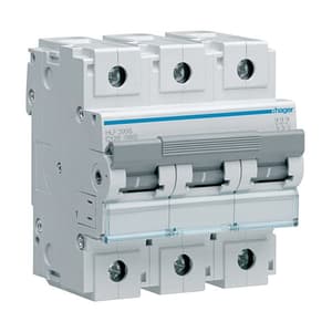 Hager Novello+ 125 Amp / 10 kA Miniature Circuit Breakers - (3 Pole & C Curve), HLF399S