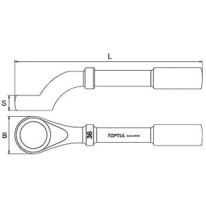 Toptul 55 mm 45° Offset Slogging Ring Wrench, AAAU5555