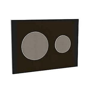 Kohler Skim Faceplate In Brushed Bronze With Actuation Button (Black Base), K-24149IN-F-BV