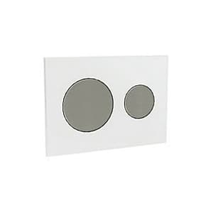 Kohler Skim Faceplate In Brushed Nickel With Actuation Button (White Base), K-24151IN-F-BN