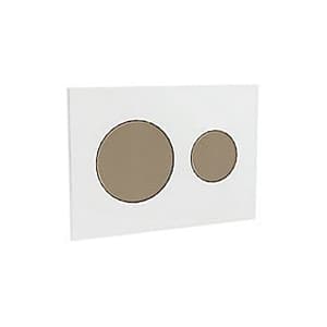 Kohler Skim Faceplate In Brushed Bronze With Actuation Button (White Base), K-24151IN-F-BV