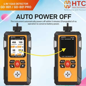 HTC 4 in 1 Gas Detector (CO/H2S/Ex/O2), GD-801