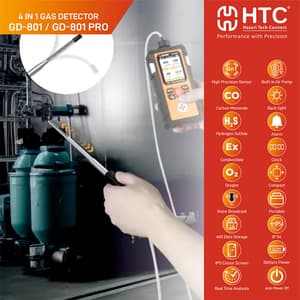 HTC 4 in 1 Gas Detector with Noozle (CO/H2S/Ex/O2), GD-801 PRO