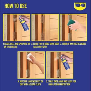 WD-40 300 ml Multipurpose Rust Removal Spray with Smart Straw (Pack of 6 Pcs)