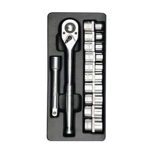 Yato 12 Pcs 1/2 Inch Sq. Drive Socket Set, YT-12621
