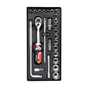 Yato 25 Pcs 1/2 Inch Sq. Drive Socket Set, YT-12671