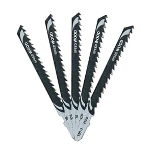 Dewalt 100 x 68 mm High Speed Steel Jigsaw Blades For Wood (T144D) (Pack of 5 Pcs), DT2166-QZ