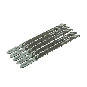 Dewalt 100 x 68 mm High Speed Steel Jigsaw Blades For Wood (T144D) (Pack of 5 Pcs), DT2166-QZ