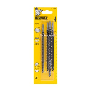 Dewalt 152 x 116 mm High Carbon Steel Jigsaw Blades For Wood (T344D) (Pack of 5 Pcs), DT2169-QZ