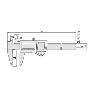 Insize 150 mm / 6 inch Waterproof Digital Caliper, 1115-150