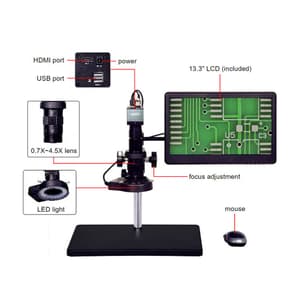 Insize 12.5 - 80X Digital Measuring Microscope without Stage (Basic Type), 5318-MD60