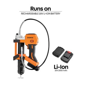 Groz 10,000 PSI / 20V Cordless Grease Gun, CGG/20L1/EU