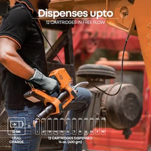 Groz 10,000 PSI / 20V Cordless Grease Gun, CGG/20L1/EU