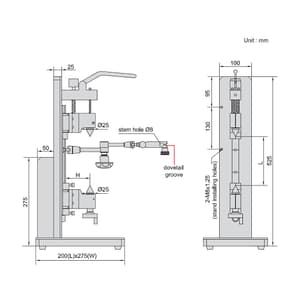 Insize 170 mm Vertical Bench Center, 4743-171