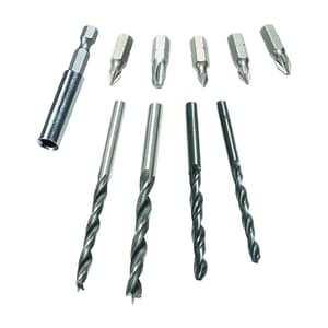 Black+Decker 7.2V 10mm Li-Ion Cordless Ultra Compact Drill Kit (Pack of 14 Pcs ) Accessories, BDCD8GPA