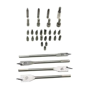 Black+Decker 9.6V 10mm Ni-Cd Cordless Keyless Chuck Drill Machine Driver Kit (Pack of 50 Pcs) Accessories Included, CD961K50-IN