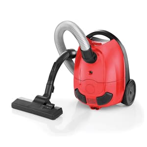 Black+Decker 1000-Watt, 100 Air Watts High Suction, 1-Litre Bagged Vacuum Cleaner (Red), VM1200-B5